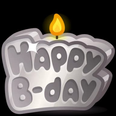 Silver Year — B-Day Candles Telegram gift model