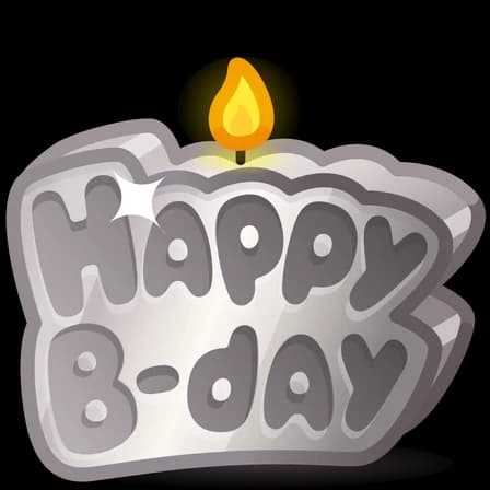 Silver Year — B-Day Candles Telegram gift model