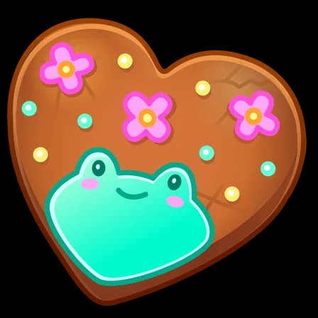 Kawaii Frog — Cookie Hearts Telegram gift model