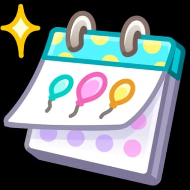 Luftballons — Desk Calendars Telegram gift model