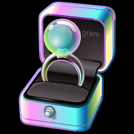 Bubble Burst — Diamond Rings Telegram gift model