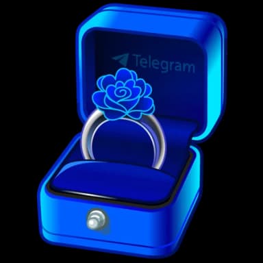 Cobalt Rose — Diamond Rings Telegram gift model