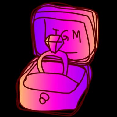 Line Art — Diamond Rings Telegram gift model