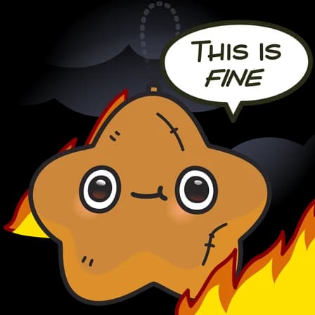 This Is Fine — Hanging Stars Telegram gift model