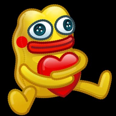 Yellow Hug — Plush Pepes Telegram gift model