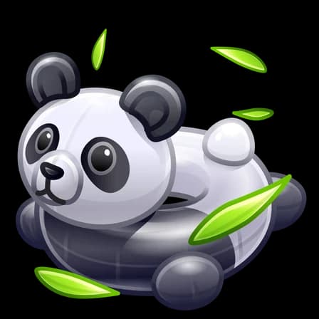 Giant Panda — Pool Floats Telegram gift model