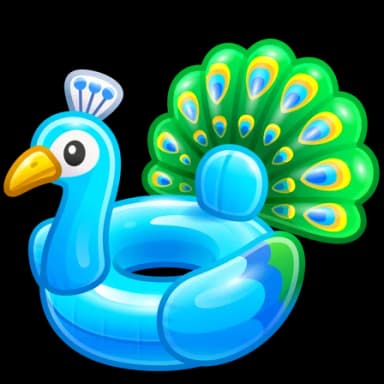 Royal Peacock — Pool Floats Telegram gift model