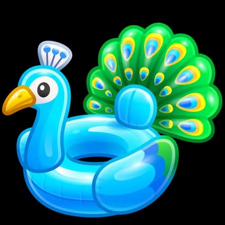 Royal Peacock — Pool Floats Telegram gift model