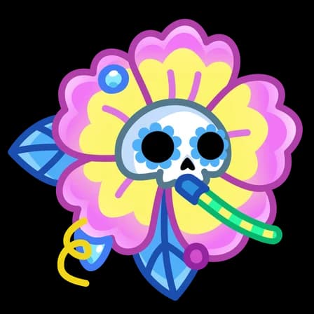 Calavera — Skull Flowers Telegram gift model