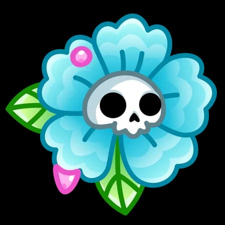 Dewdrop — Skull Flowers Telegram gift model