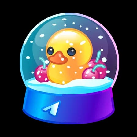 Cherry Duck — Snow Globes Telegram gift model