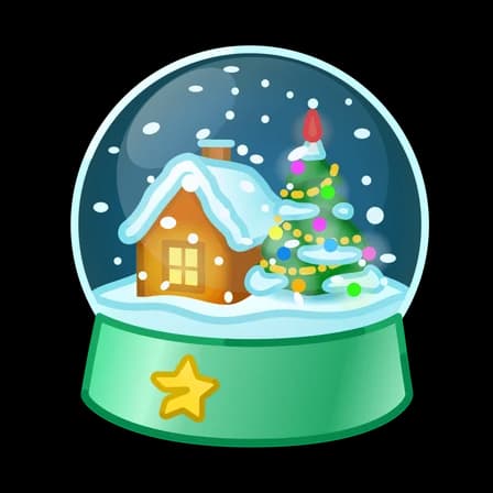 Green Villa — Snow Globes Telegram gift model