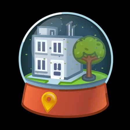 Happy Town — Snow Globes Telegram gift model