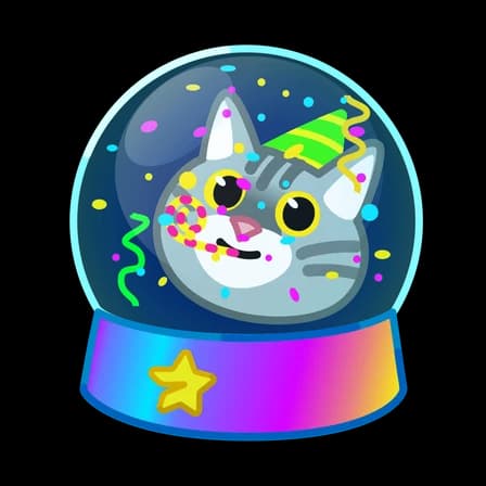 Party Cat — Snow Globes Telegram gift model