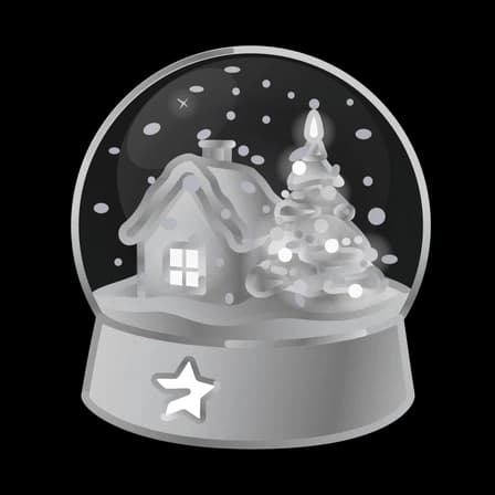 Silver Frost — Snow Globes Telegram gift model
