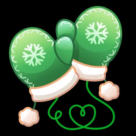 Evergreen — Snow Mittens Telegram gift model