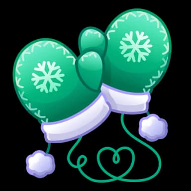 Green Gloves — Snow Mittenses Telegram gift model
