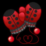 Ladybug — Snow Mittens