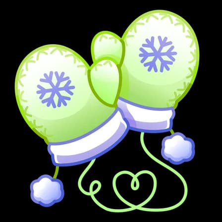 Mistletoe — Snow Mittens Telegram gift model