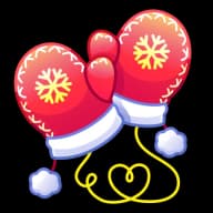 New Year — Snow Mittens