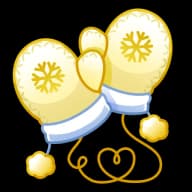 White Pear — Snow Mittens