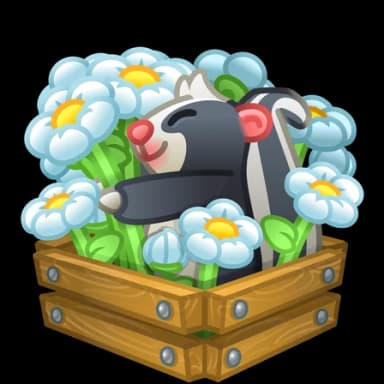 Daisy Skunk — Spring Baskets Telegram gift model