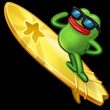 Pepe Surfer — Surge Boards Telegram gift model