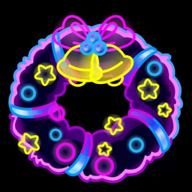 Neon Sign — Winter Wreaths Telegram gift model