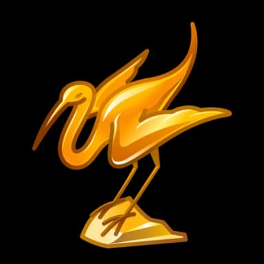 Gilded Heron — Rare Birds Telegram gift model