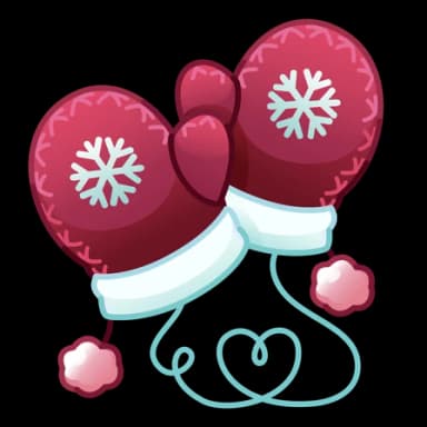 Burgundy — Snow Mittenses Telegram gift model