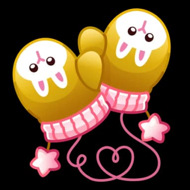 Cute Bunnies — Snow Mittenses Telegram gift model