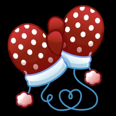 Red Polka — Snow Mittenses Telegram gift model